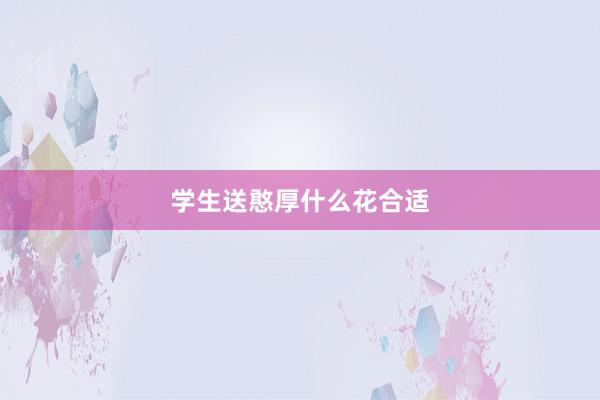 学生送憨厚什么花合适